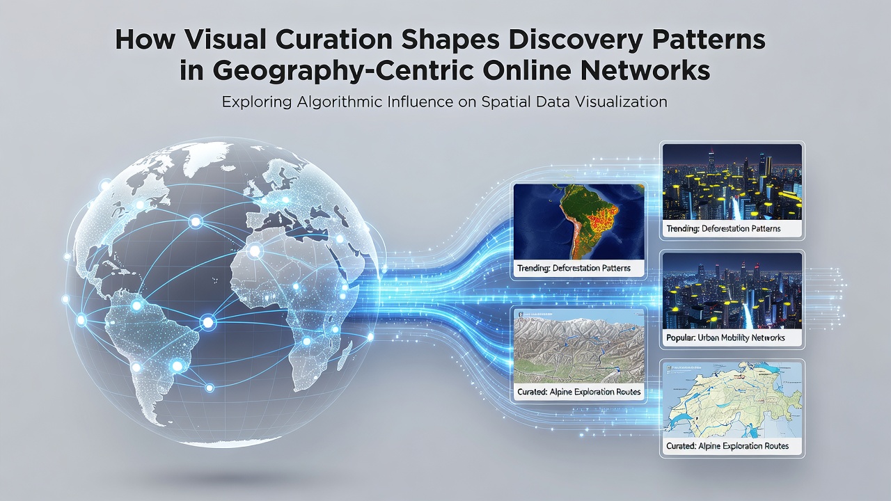 How Visual Curation Shapes Discovery Patterns in Geography-Centric Online Networks