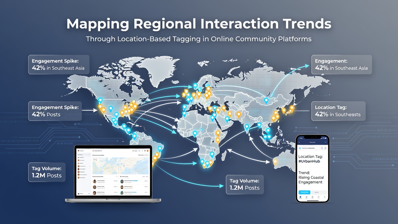 Visualization of tagged interaction flows between urban and regional zones in online communities during 2026